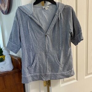 LOFT Gray Hooded Jacket